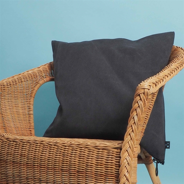 Canvas cushion cover 50x50 Washed Black